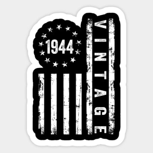 80 Years Old Gifts Vintage 1944 American Flag 80th Birthday Sticker